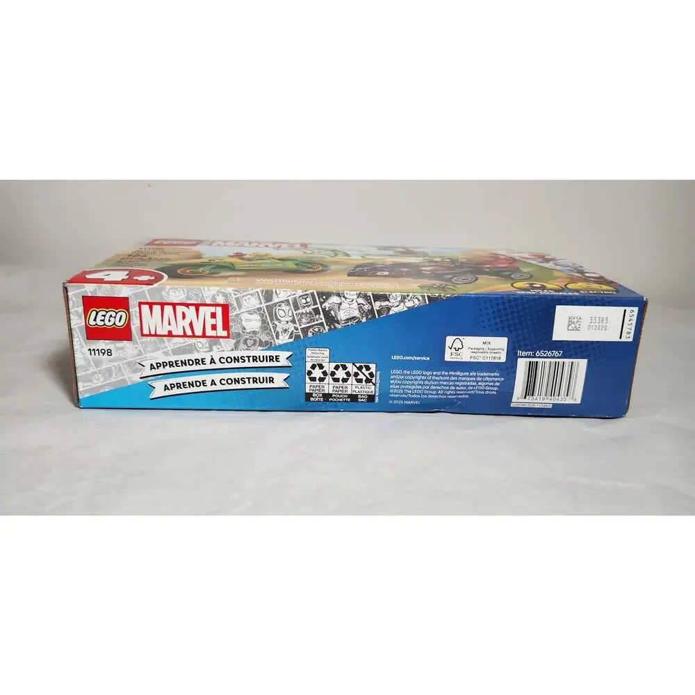 Lego Marvel 11198 Spin And Electro Dinosaur Vehicle Chase 124 Pcs 2025 Brand New